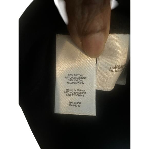 RACHEL Rachel Roy Women's Black Button-Up Shirt Dress Gold Accents Long Sleeves - Picture 9 of 12